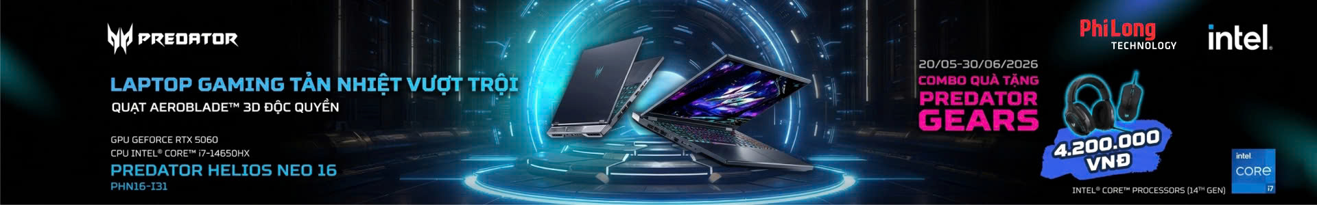 ƯU ĐÃI MỞ BÁN PREDATOR HELIOS NEO