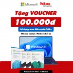 Mua Laptop, Macbook, Tablet tặng ngay Phiếu mua hàng 100,000đ cho Microsoft Office