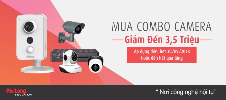Mua combo Camera giảm ngay đến 3,5 triệu và miễn phí thi công lắp đặt
