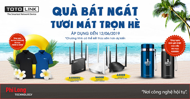 Wifi Totolink: Quà bát ngát - Tươi mát trọn hè