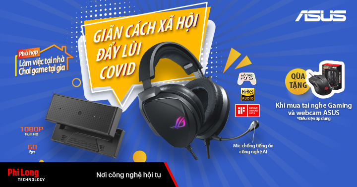 Mua headset và webcam ASUS, nhận ngay chuột game Cerberus