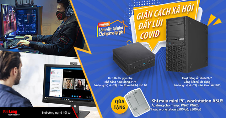 Mua Mini PC và workstation ASUS nhận ngay túi chống sốc cho laptop