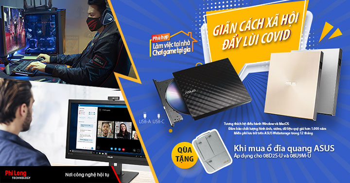 Mua ổ quang rời ASUS nhận ngay túc chống sốc cho laptop