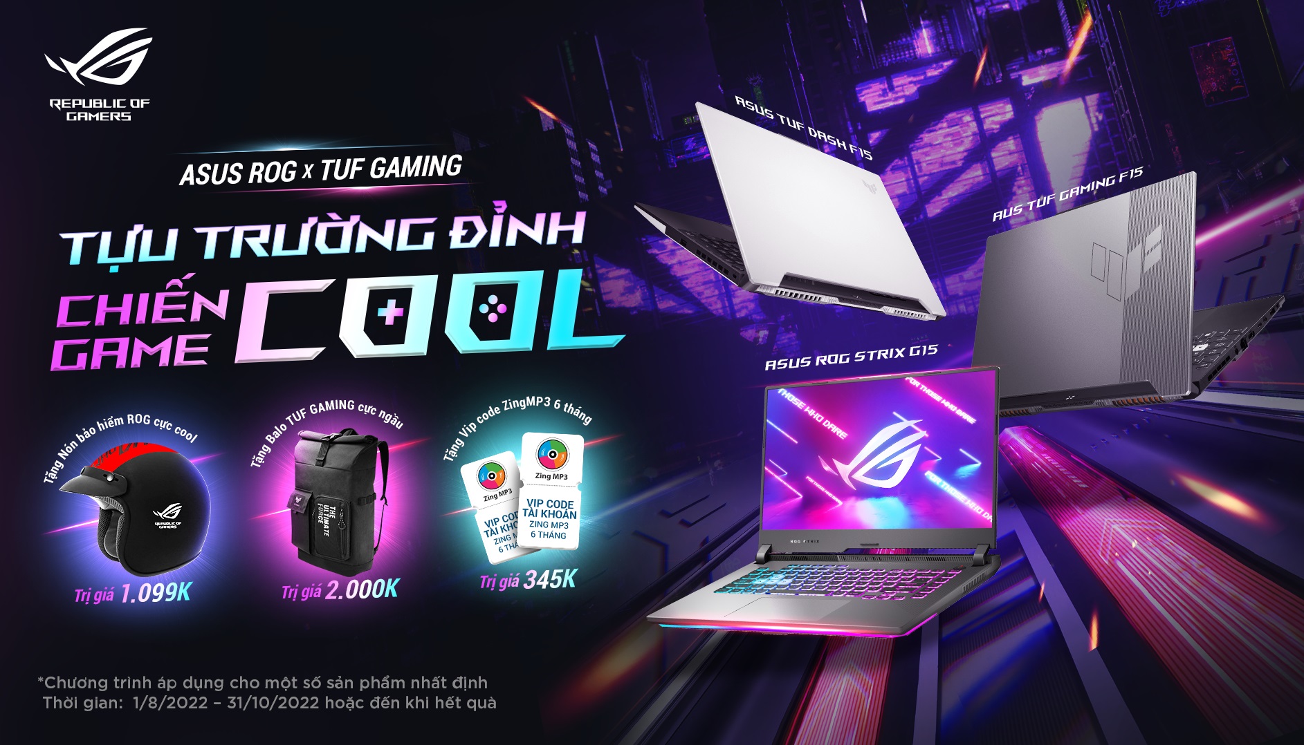 TỰU TRƯỜNG ĐỈNH – CHIẾN GAME COOL CÙNG ASUS ROG VÀ TUF GAMING