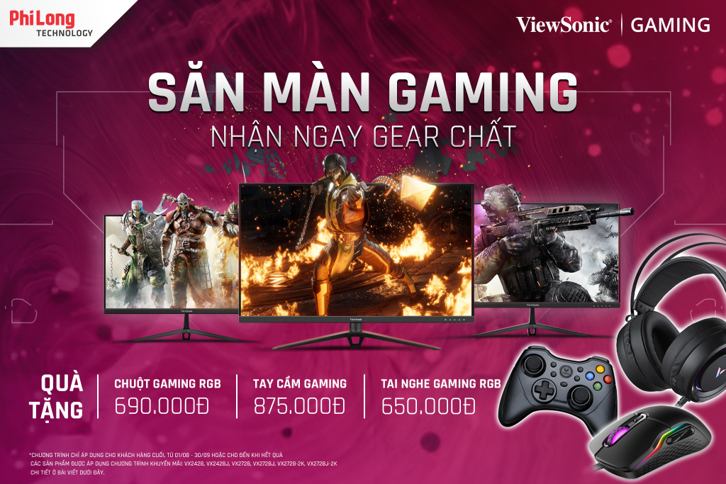 Săn Màn Gaming Viewsonic - Nhận Ngay Gear Chất