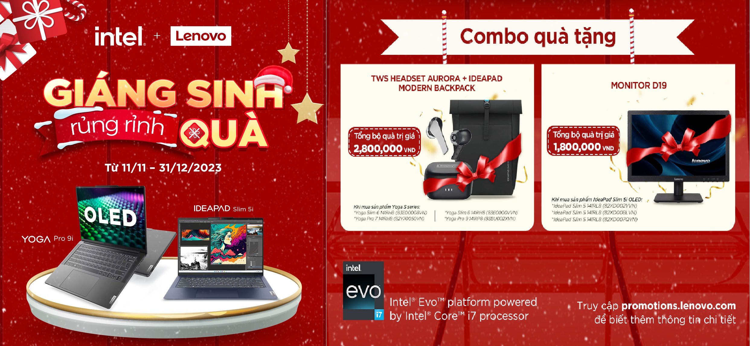 [CTKM] LAPTOP LENOVO - GIÁNG SINH RỦNG RỈNH QUÀ