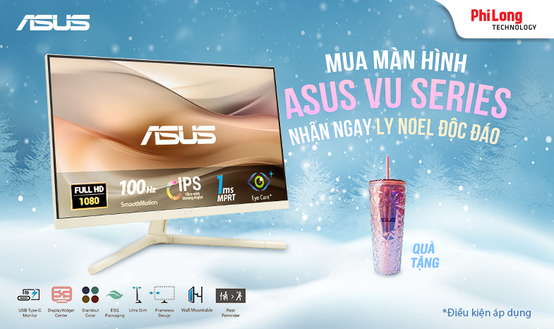 MUA MÀN HÌNH ASUS DÒNG VU - NHẬN NGAY QUÀ CHẤT