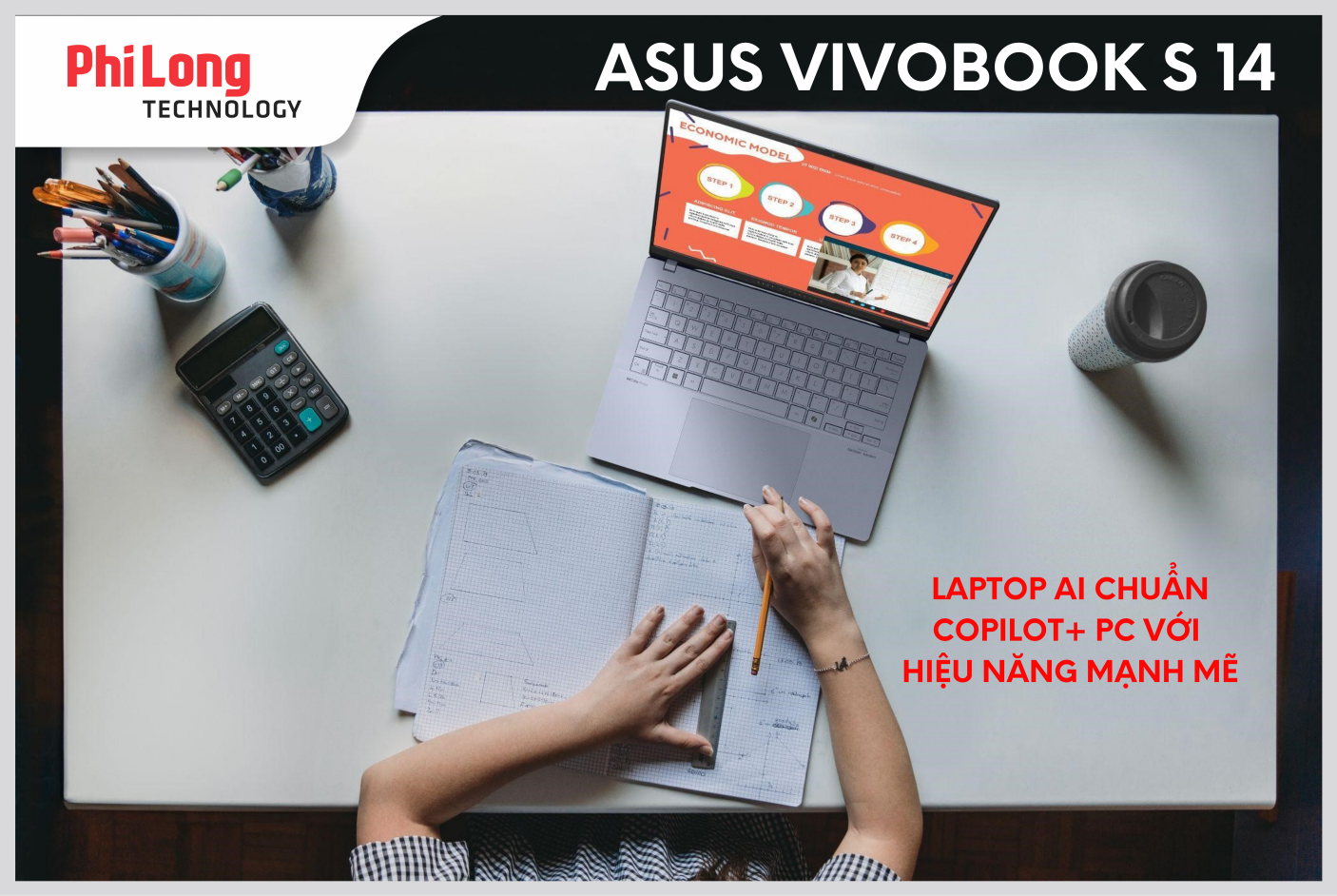 ASUS Vivobook S 14 - Laptop AI chuẩn Copilot+ PC với hiệu năng mạnh mẽ