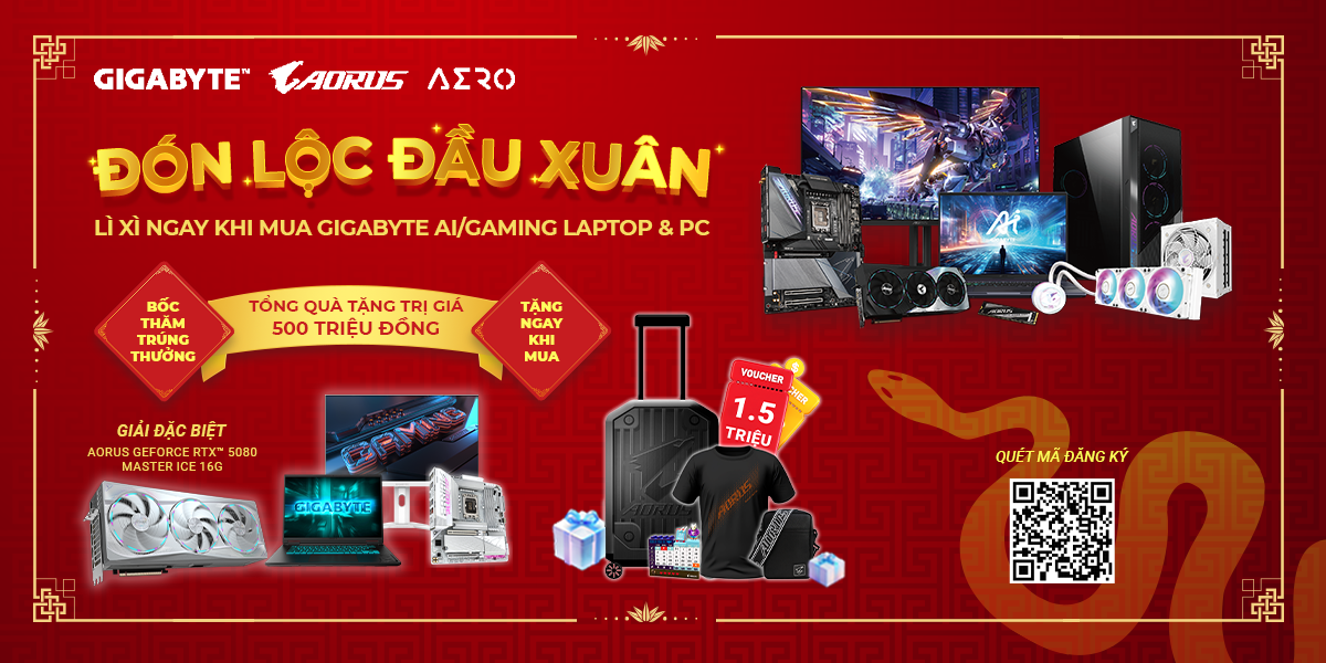 ĐÓN LỘC ĐẦU XUÂN CÙNG GIGABYTE
