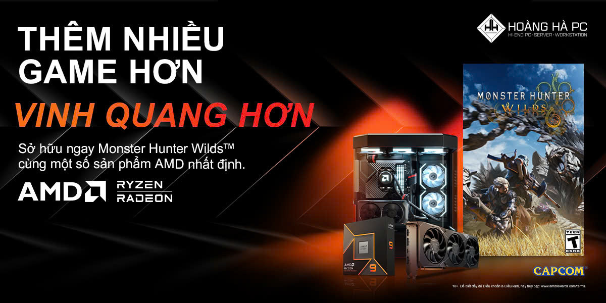 Nhận Code Game Monster Hunter Wilds™ Khi Mua CPU Ryzen™ Hoặc VGA Radeon™