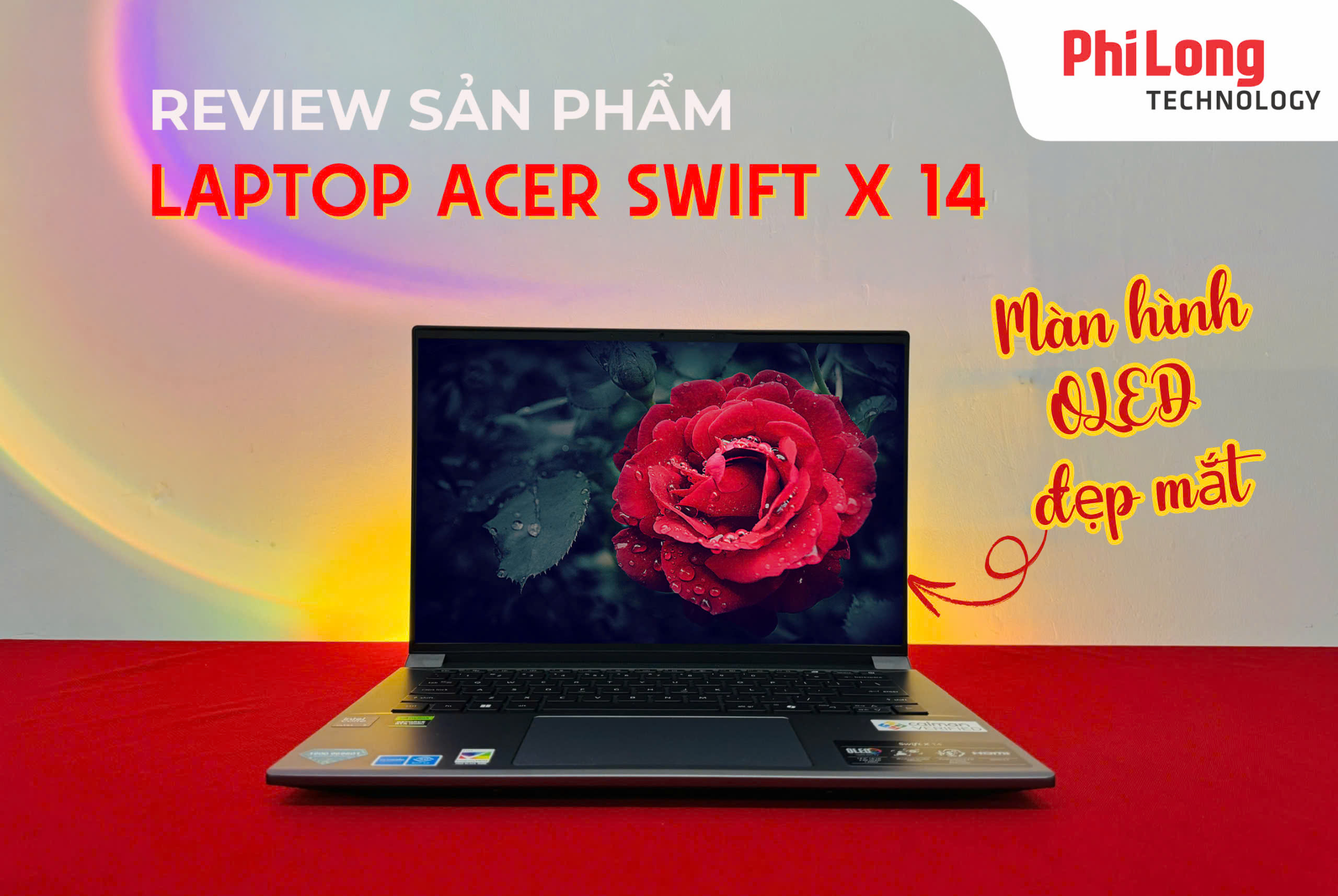 [Review] Laptop Acer Swift X 14: Khung nhôm sang trọng với màn hình OLED đẹp mắt
