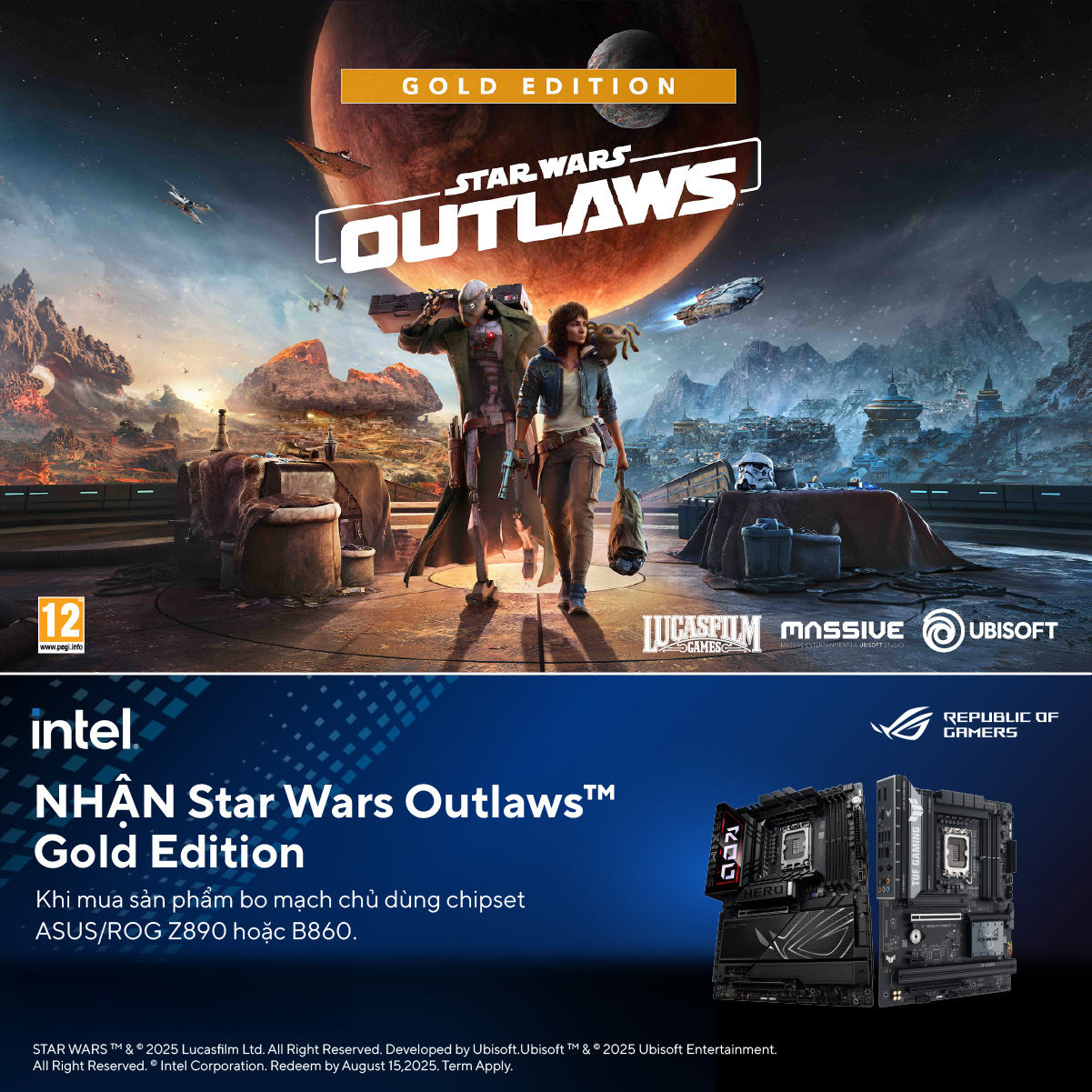 Mua Bo Mạch Chủ ASUS - Nhận Ngay Code Game Star Wars Outlaw™ Gold Edition