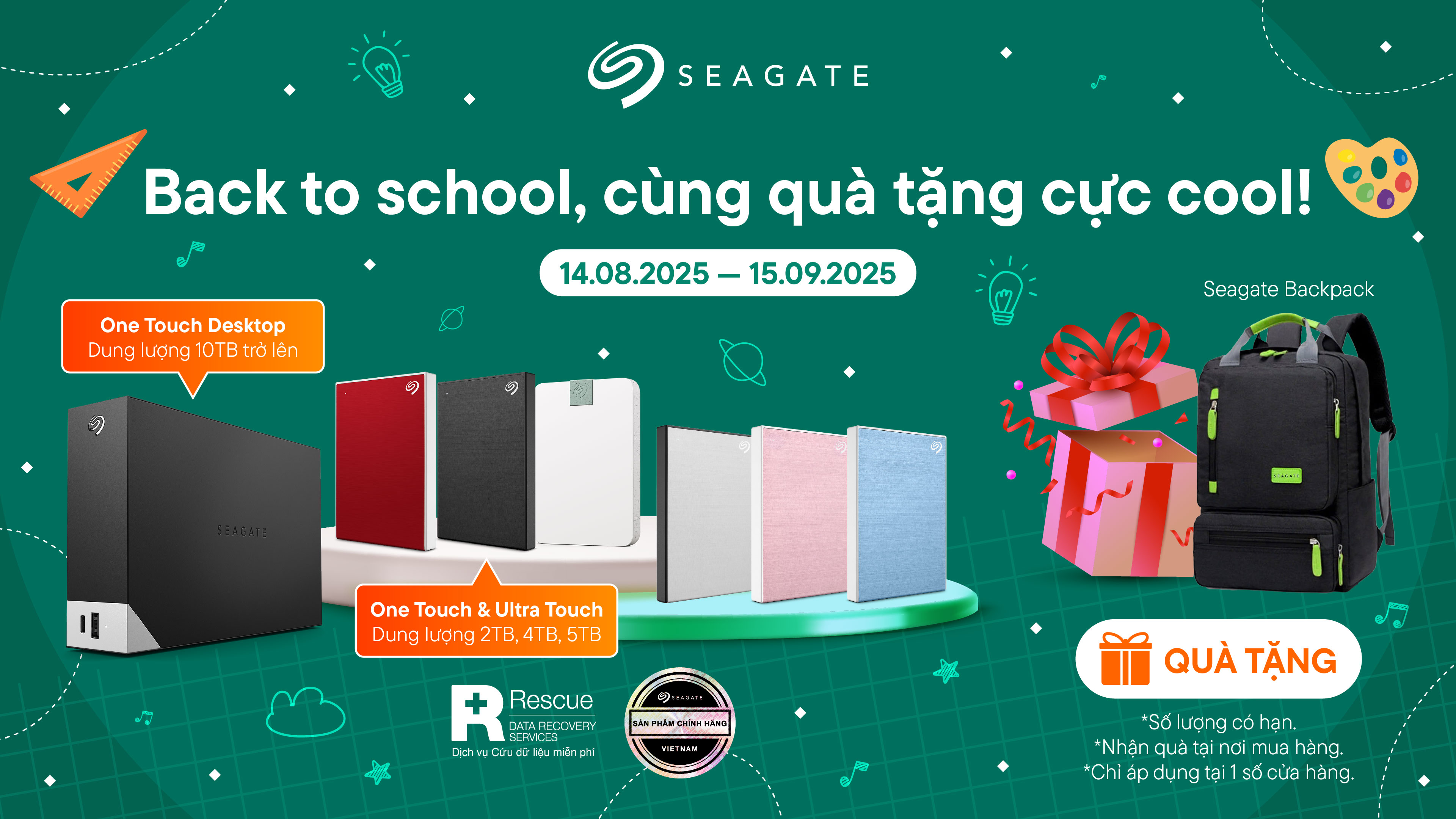 BTS 2025: Mua Ổ Cứng Gắn Ngoài Seagate - Nhận Ngay Quà Tặng Cực COOL