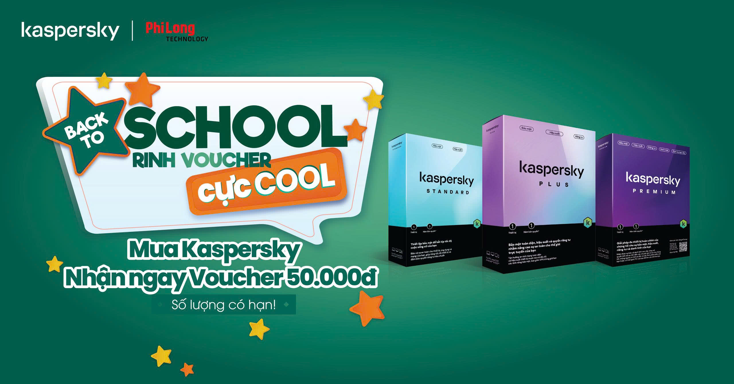 B2S SẮM KASPERSKY ANTIVIRUS NHẬN NGAY VOUCHER 50K