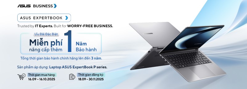 SẮM EXPERTBOOK TẶNG 1 THÊM 1 NĂM BẢO HÀNH - NÂNG TẦM CÔNG VIỆC