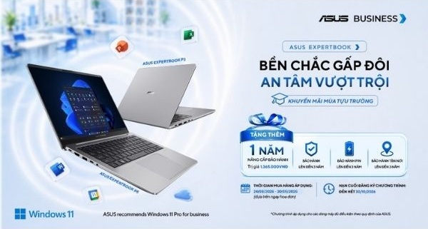 ASUS EXPERTBOOK: BỀN CHẮC GẤP ĐÔI – AN TÂM VƯỢT TRỘI