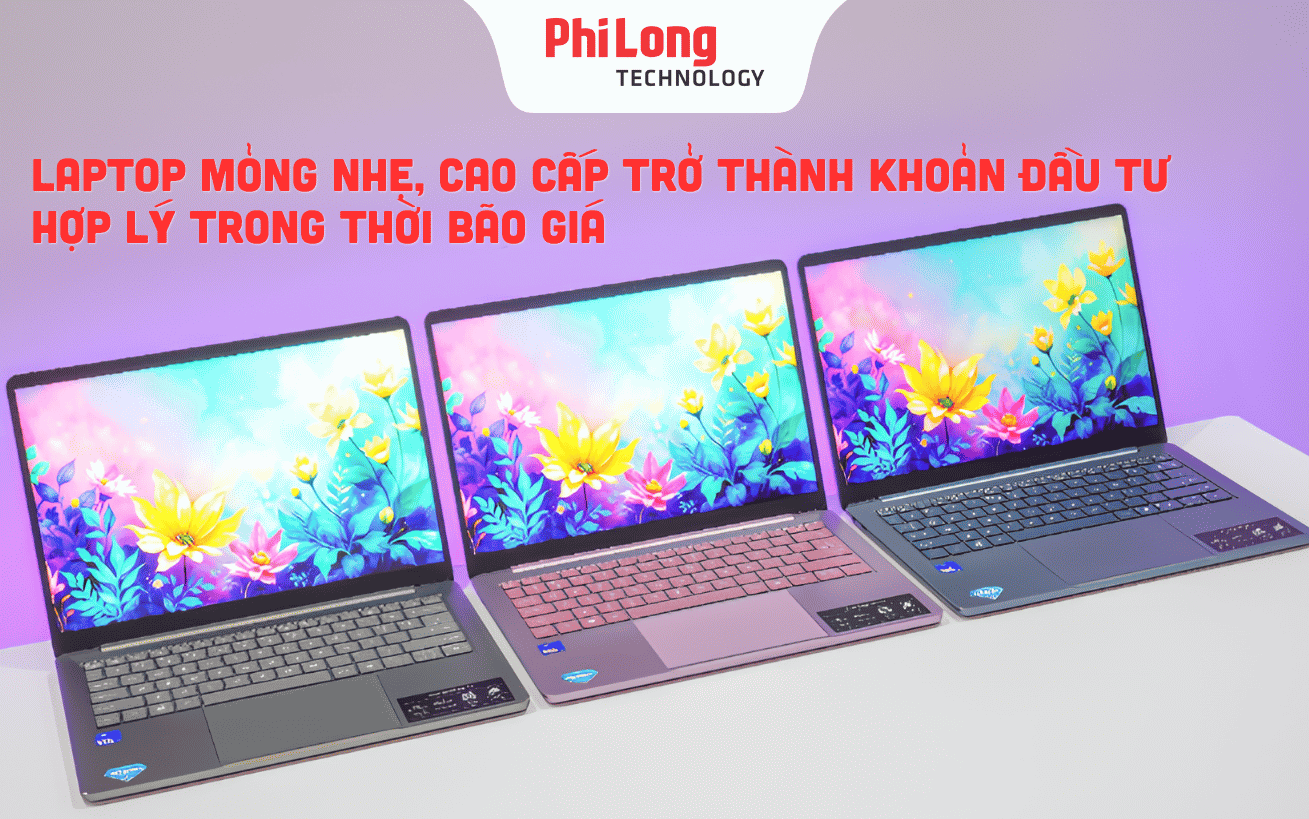 Laptop mỏng nhẹ, cao cấp trở thành khoản đầu tư hợp lý trong thời bão giá