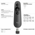 Bút Trình Chiếu Không Dây LOGITECH R500 Laser Presentation Remote - Màu Đen 