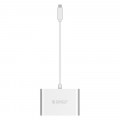 Đầu Chuyển Aluminum Alloy Type-C To VGA/HDMI/Type-C/USB 3.0 ORICO (RCHV-V1-SV-BP)