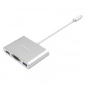 Đầu Chuyển Aluminum Alloy Type-C To VGA/HDMI/Type-C/USB 3.0 ORICO (RCHV-V1-SV-BP)