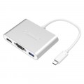 Đầu Chuyển Aluminum Alloy Type-C To VGA/HDMI/Type-C/USB 3.0 ORICO (RCHV-V1-SV-BP)