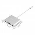 Đầu Chuyển Aluminum Alloy Type-C To VGA/HDMI/Type-C/USB 3.0 ORICO (RCHV-V1-SV-BP)
