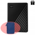 Ổ cứng di động 2.5 inch WD 1TB My Passport (WDBYVG0010BBK, USB 3.2, Màu Đen)