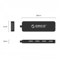 Bộ chia USB HUB Orico FL01-BK (4 cổng, Màu Đen - USB 2.0)