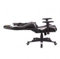 Ghế Game E-DRA MARS EGC202 BLACK WHITE (Chân Xoay/Đệm Lưng/Cổ)