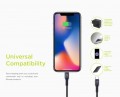 Cáp USB-C to Lightning Innostyle DuraFlex 1.5m Gray ICL150GRY (3A 18W)