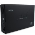 Box Ổ cứng 5.25/3.5 HDD/DVD SSK SHE055 (SATA/USB3.0/Đen)