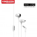 Earphone KINGLEEN I12 White (jack 3.5, cáp 1.2m, Mic)