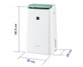 Máy Lọc Không Khí Và Hút Ẩm Sharp DW-E16FA-W (16L/38m2)