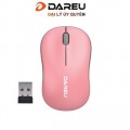 Chuột không dây DARE U DARE U LM106G Màu hồng (Wireless 2.4G, 1200DPI, 1xPin AA)
