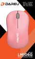 Chuột không dây DARE U DARE U LM106G Màu hồng (Wireless 2.4G, 1200DPI, 1xPin AA)