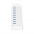 Bộ chia USB Orico CT2U3-10AB-WH (Từ 1 ra 10 cổng USB 3.0 có công tắc riêng lẻ)