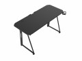 Bàn Gaming E-DRA EGT1460A, bàn chữ nhật, 1.4x0.6x1.3m, chân chữ A, mặt bàn ván MDF phủ vân carbob, chân thép, màu đen