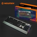 Bàn Phím Quang Cơ NEWMEN GM700 (LED RGB, Hotswap, Chống nước, Chống bụi IP57) Màu Đen Xám