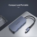 Bộ chuyển đổi USB-C 6 in 1 ORICO MC-U602P-GY (1xHDMI + 3xUSB3.0+ 1xRJ45 + 1xPD3.0, Vỏ nhôm màu xám