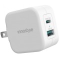 CỦ SẠC NHANH PD QC3.0 20W INNOSTYLE MINIGO PRO III DUAL IC20-2PDWHI