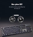Bàn phím cơ NEWMEN GM330 blue switch, 104 phím, led rainbow, USB, tặng kèm bộ keycap màu trắng, bảo hành 24 tháng