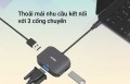 Thiết bị cáp chuyển đổi 3 trong 1 USB-C TO VGA + 2xUSB-A JCPAL JCP6147, Vỏ nhôm màu đen, hàng chính hãng 