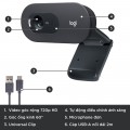 Webcam Logitech C505 HD 720p/30fps màu đen