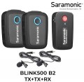 Micro thu âm cài áo Saramonic Blink 500 B2 (1 bộ thu, 2 bộ phát, jack 3.5mm)