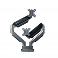 Giá Treo Màn Hình Đôi Human Motion T9-2 (Màu xám, Trọng lượng màn tối đa 15kg, Gắn bằng kẹp hoặc khoan lỗ)