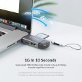 Đầu đọc thẻ nhớ 6-IN-1 USB-C ORICO 2CR61, Vỏ nhôm màu xám