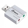 Đầu chuyển USB 2.0 To sound DTECH DT6006 (ra audio 3.5 + Micro )