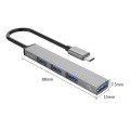 Bộ Chia Type C ra 4 cổng USB 3.0 và 2.0 Orico AH-13-GY-BP (Xám, cáp 15cm)