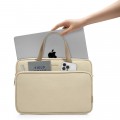 TÚI XÁCH TOMTOC PREMIUM THEHER SHOULDER KHAKI (H22C1K1, MACBOOK 13INCH/14INCH)