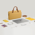 TÚI XÁCH TOMTOC PREMIUM THEHER SHOULDER YELLOW (H22C1K1, MACBOOK 13INCH/14INCH)